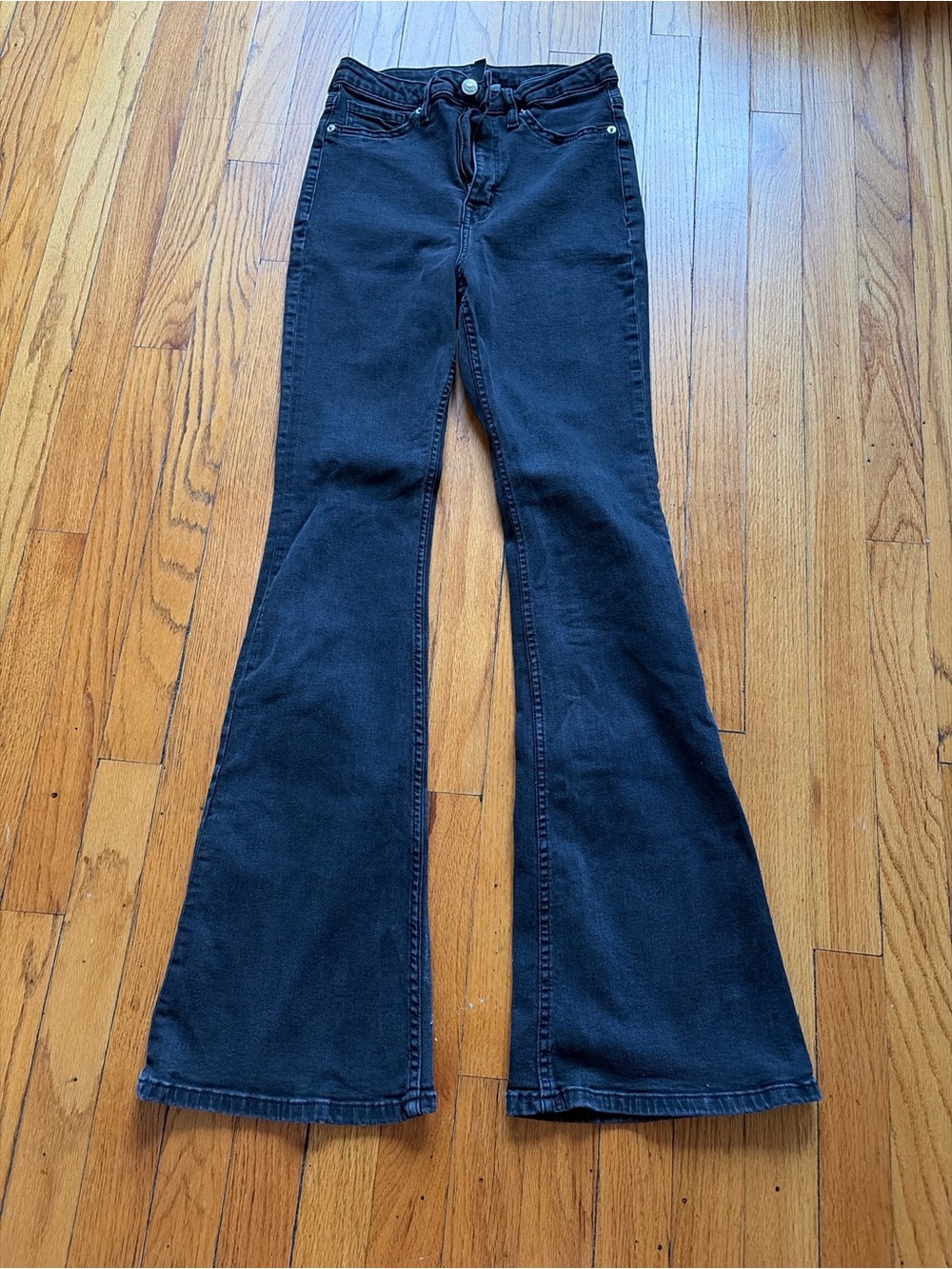 H&M Black Flare Jeans with Wide Leg
